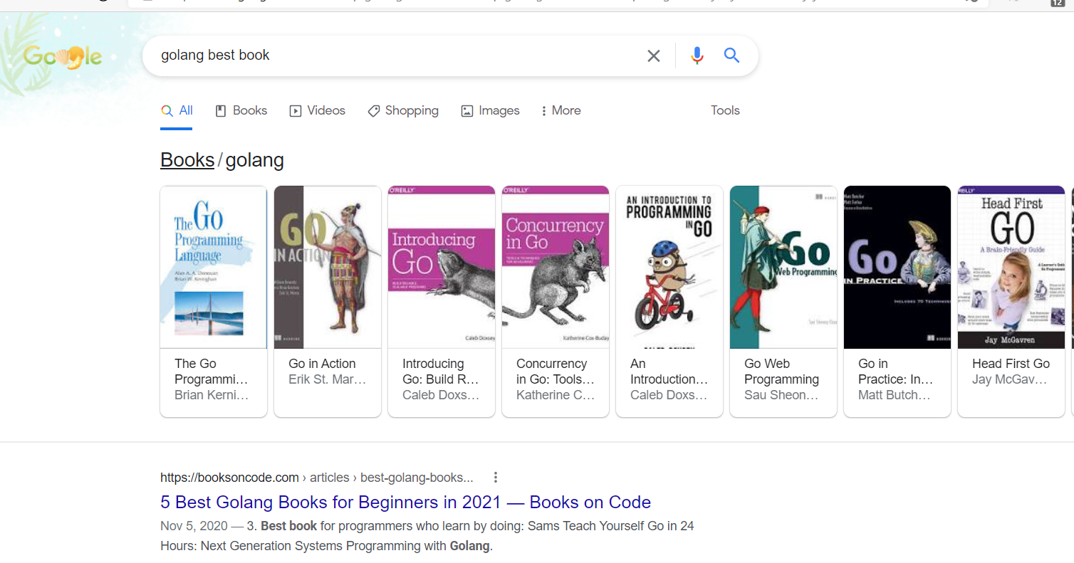 search golang book